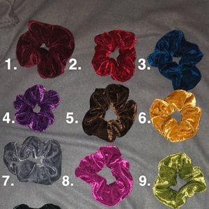 velvet scrunchies